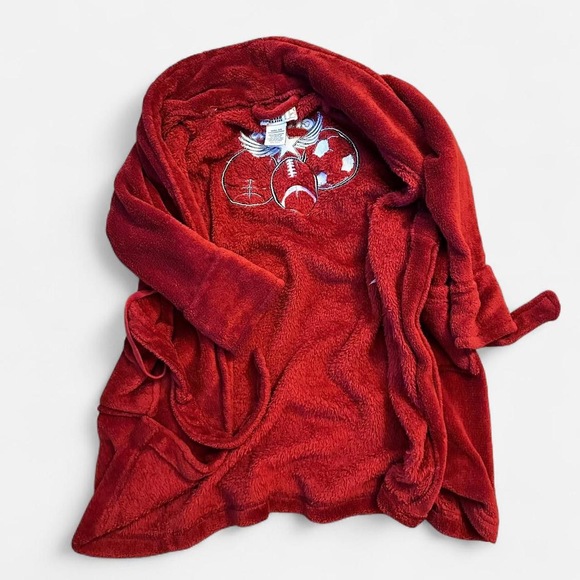 Urban pipeline Boys 4T - 6T red fleece robe sports theme boys clothes pajama - Picture 3 of 6